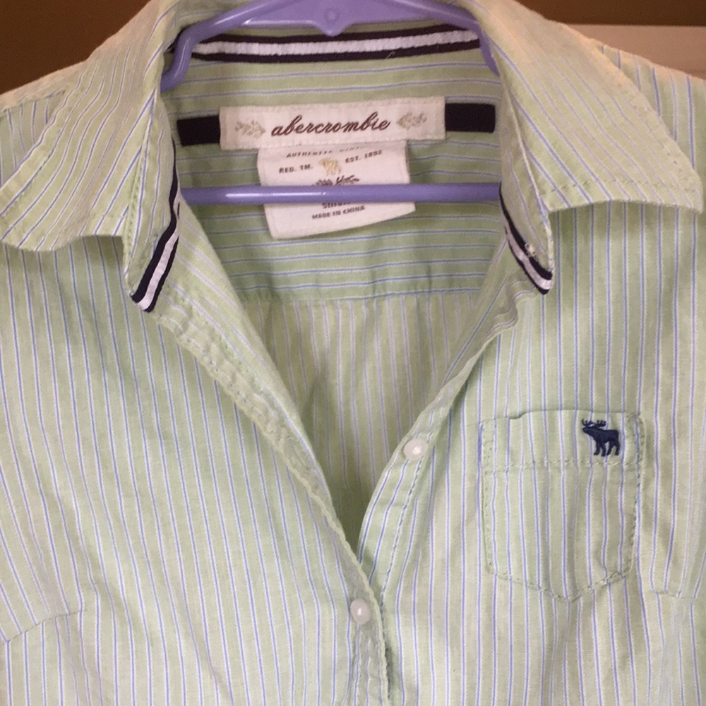Adorable striped kids  Abercrombie button down